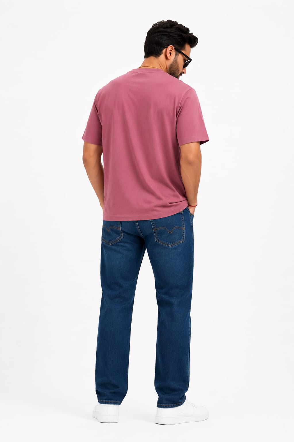 Men’s Vintage Polo Match Graphic T-Shirt – Dusty Rose - Image 2