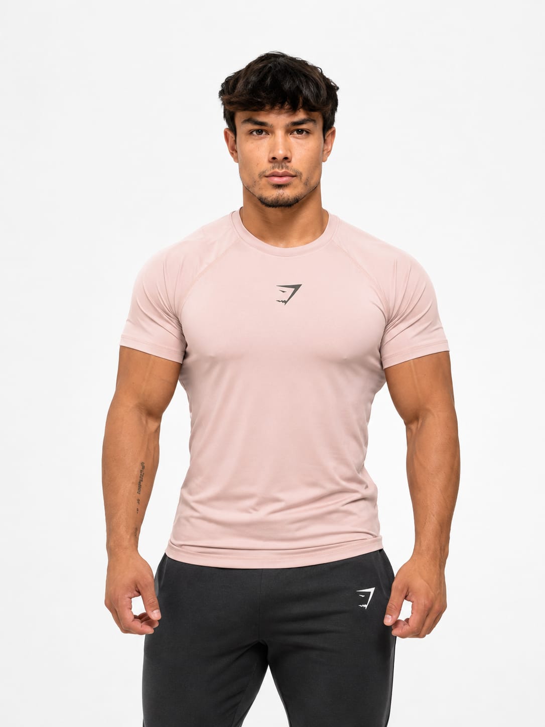 Gymshark Men's Essential Performance Training T-Shirt – Dust Pink