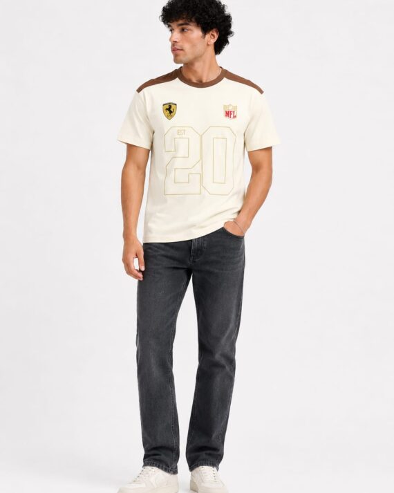 Vintage Varsity Number 20 Premium Cotton T-Shirt – Off White