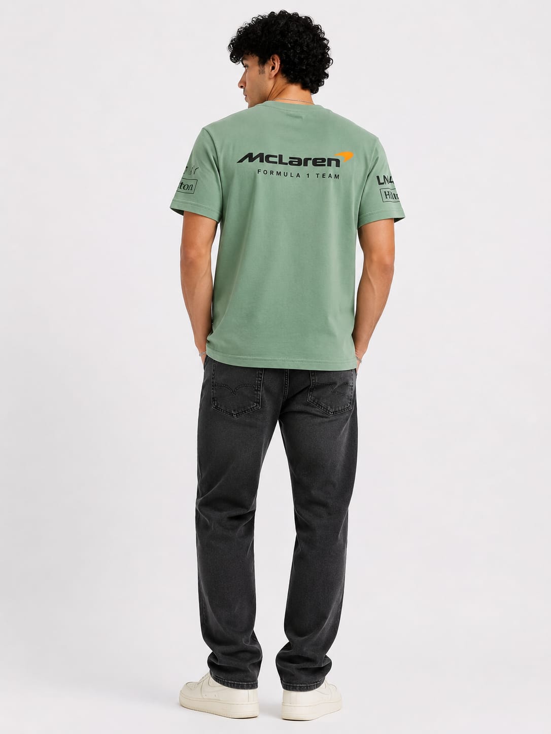 McLaren Racing Inspired Premium Cotton T-Shirt – Sage Green - Image 2