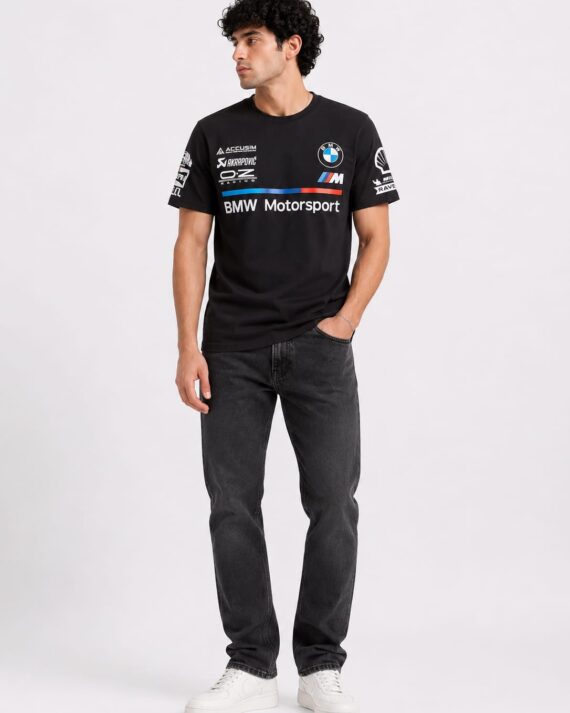 BMW Motorsport Inspired Premium Cotton T-Shirt – Black