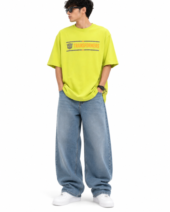 Transformers Oversized Premium Cotton T-Shirt – Neon Lime