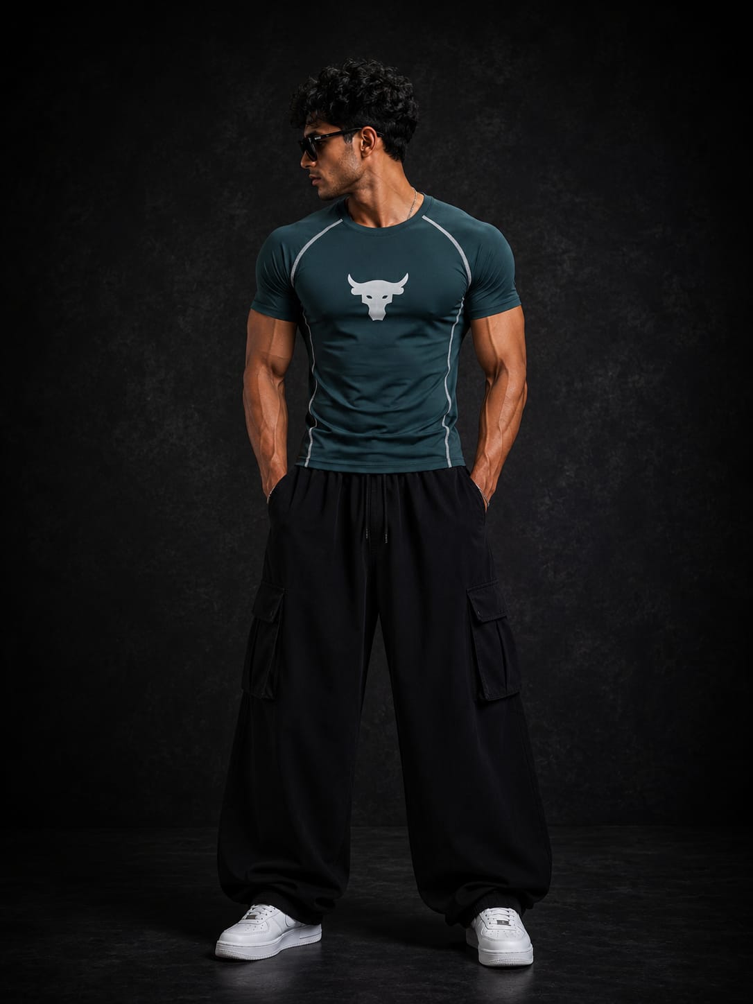 Bull Force Compression T-Shirt – Dark Teal