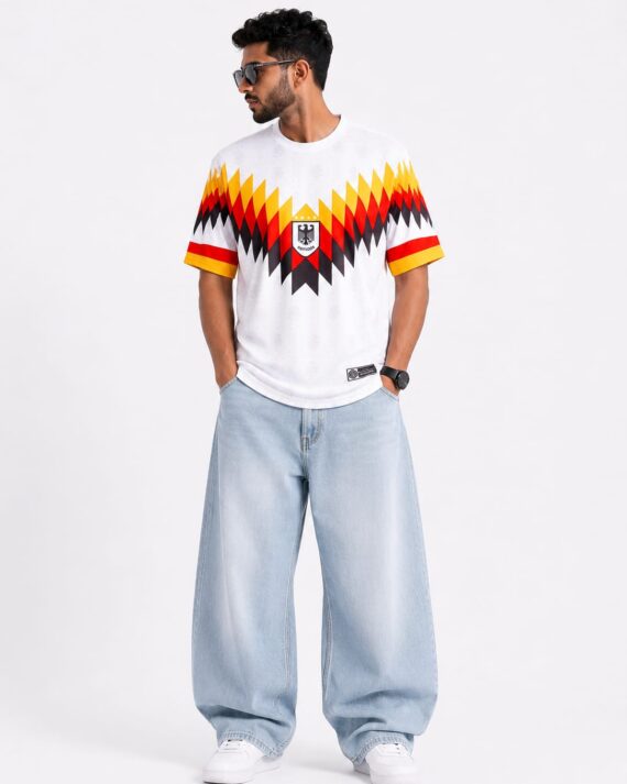 Germany Retro White Football Jersey