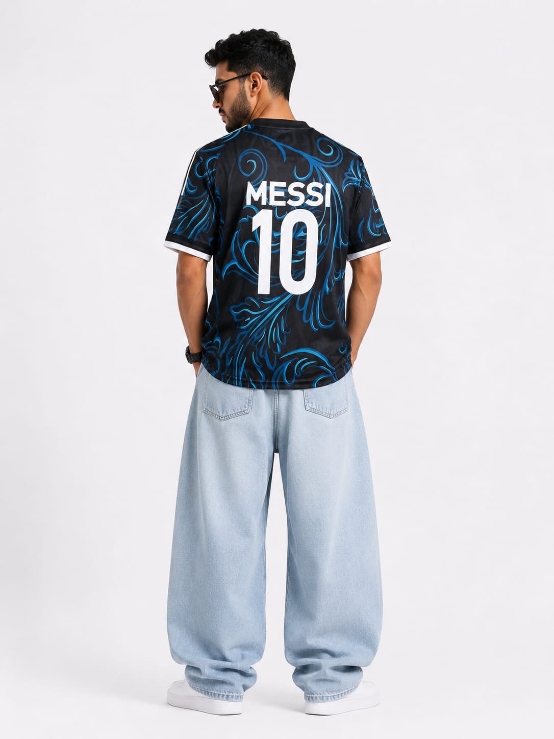 Argentina Black & Blue Graphic Football Jersey - Image 2